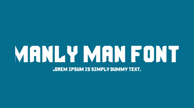 Manly Man Font