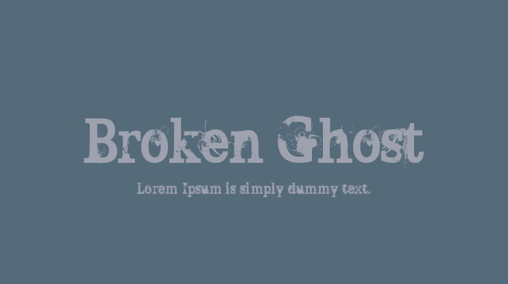 Broken Ghost Font