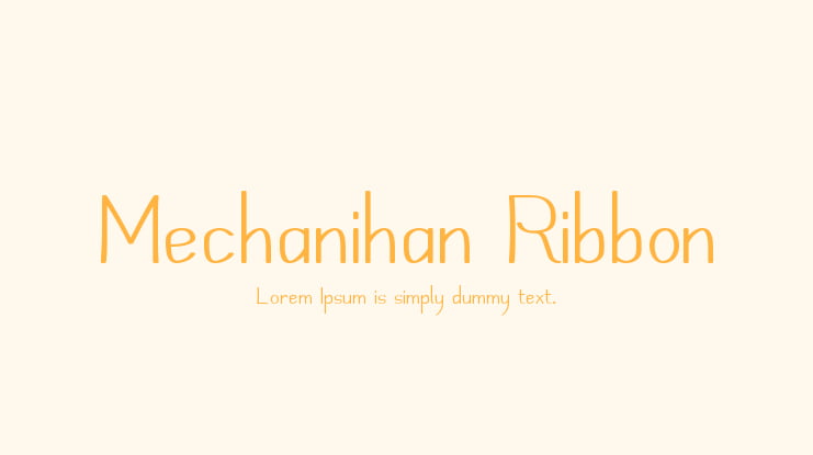 Mechanihan Ribbon Font Family