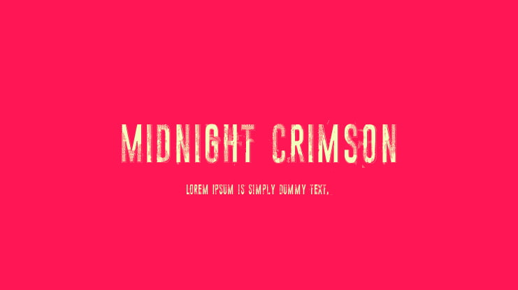 Midnight crimson Font