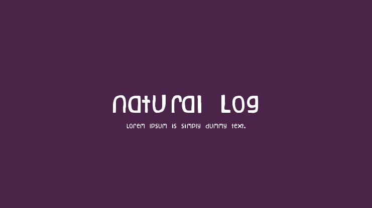 Natural Log Font