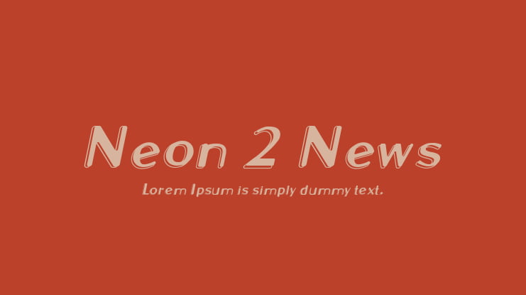 Neon 2 News Font
