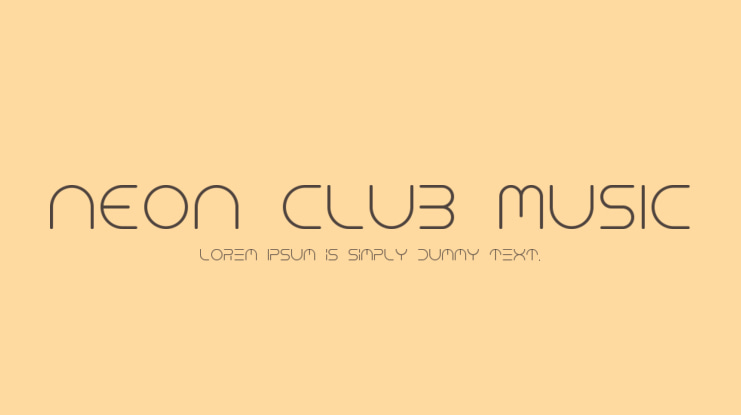 NEON CLUB MUSIC Font Family