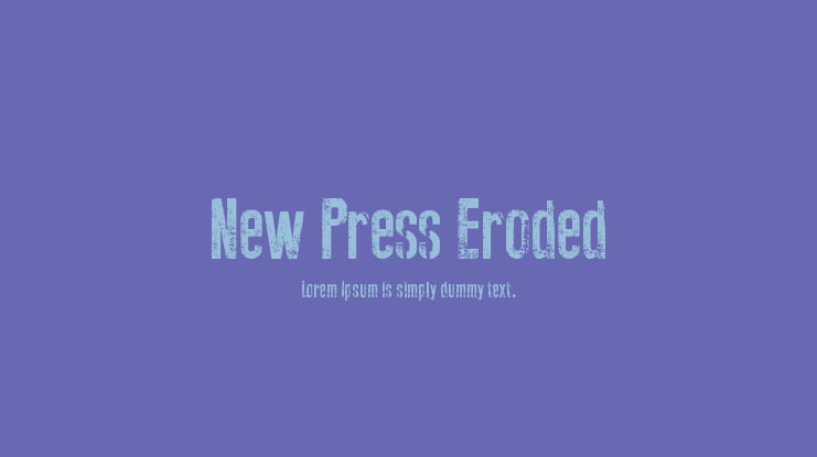 New Press Eroded Font Family