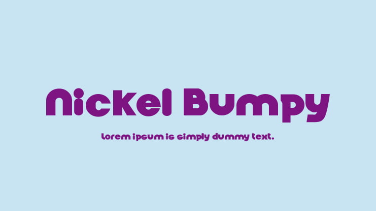 Nickel Bumpy Font