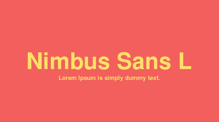 Nimbus Sans L Font Family