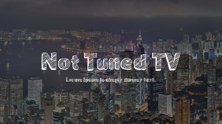 Not Tuned TV Font