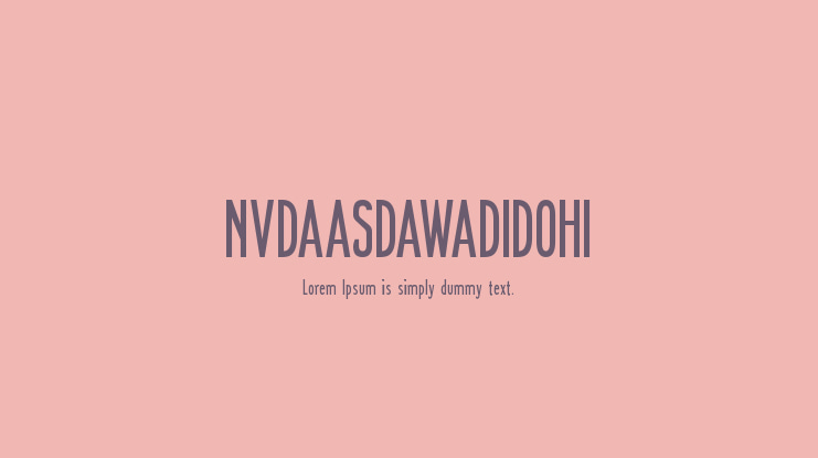 NVDAASDAWADIDOHI Font