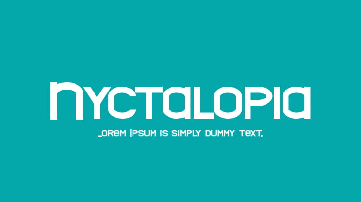Nyctalopia Font Family