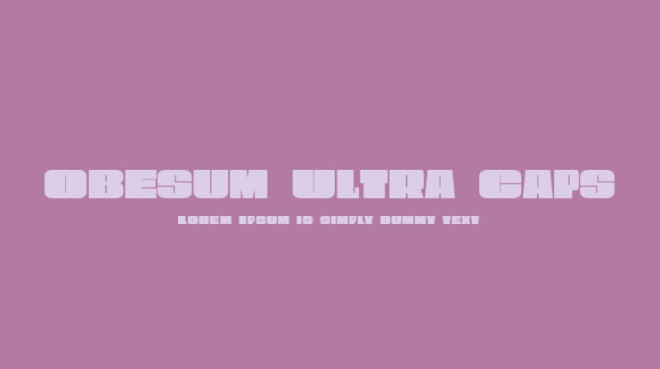 Obesum Ultra Caps Font