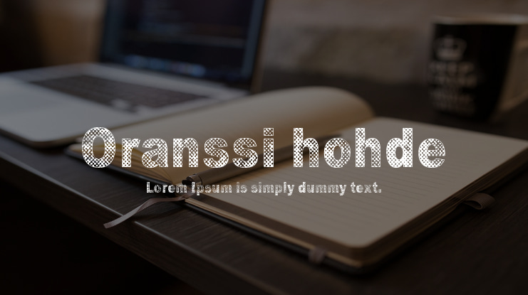 Oranssi hohde Font
