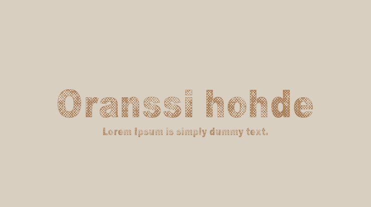 Oranssi hohde Font