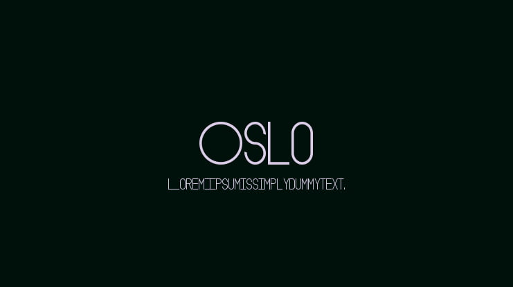 Oslo Font Family