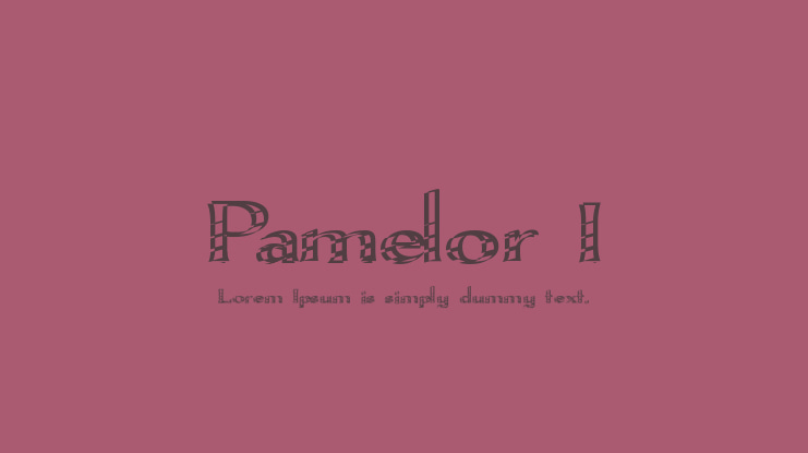 Pamelor I Font Family