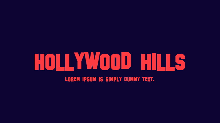 Hollywood Hills Font Family