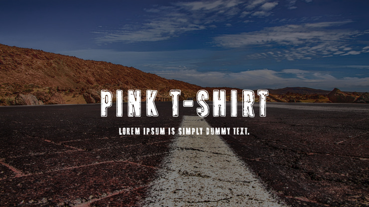 Pink T-shirt Font