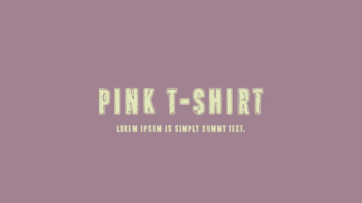 Pink T-shirt Font