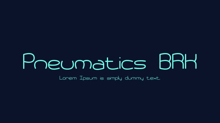 Pneumatics BRK Font Family