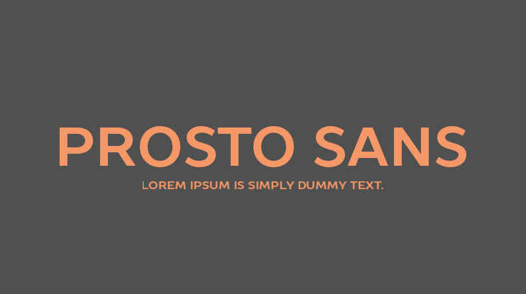 Prosto Sans Font
