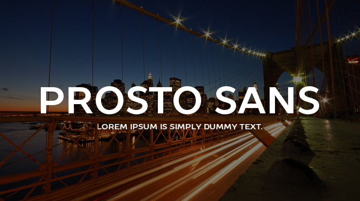 Prosto Sans Font