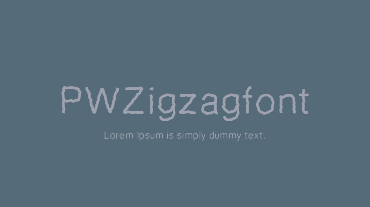 PWZigzagfont Font