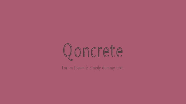 Qoncrete Font