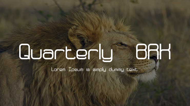 Quarterly  BRK Font Family