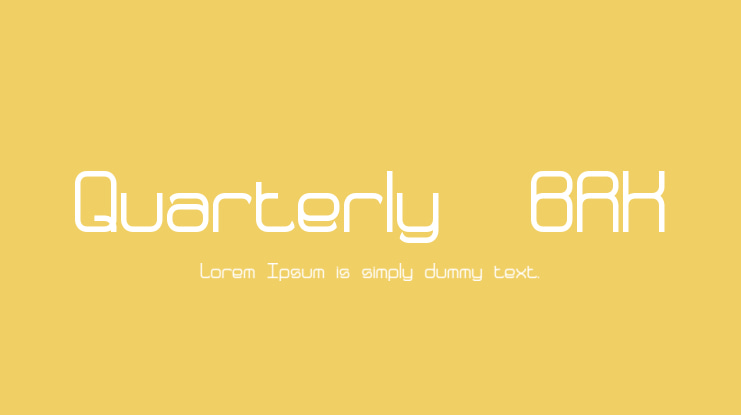 Quarterly  BRK Font Family