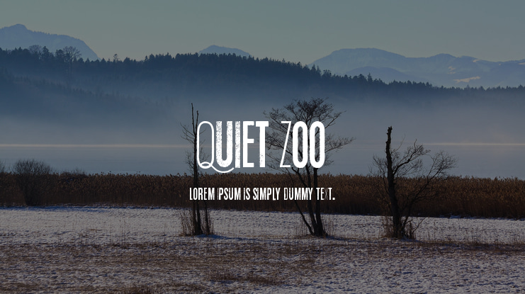 Quiet Zoo Font