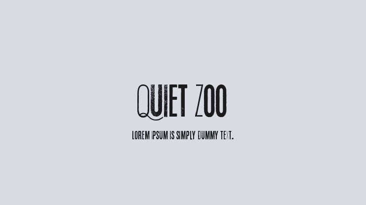 Quiet Zoo Font