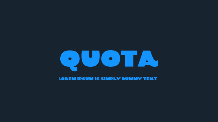 Quota Font