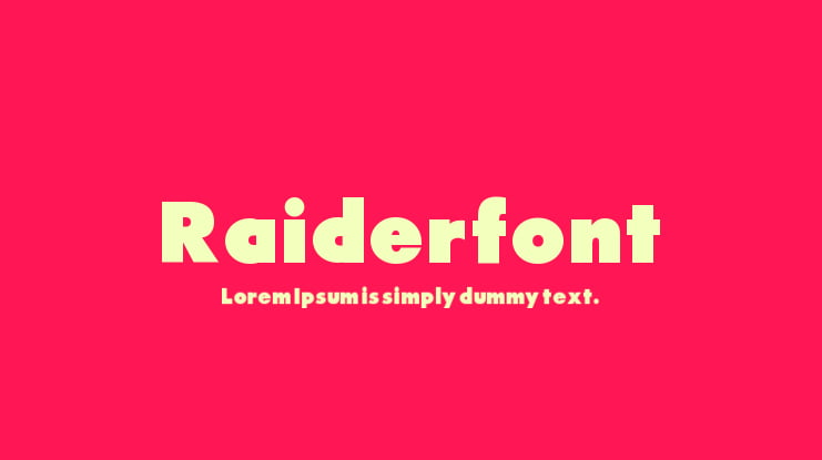 Raiderfont Font