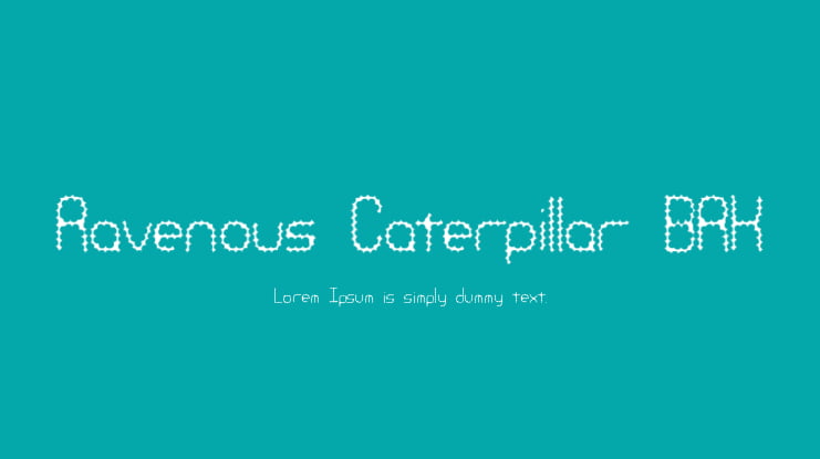 Ravenous Caterpillar BRK Font