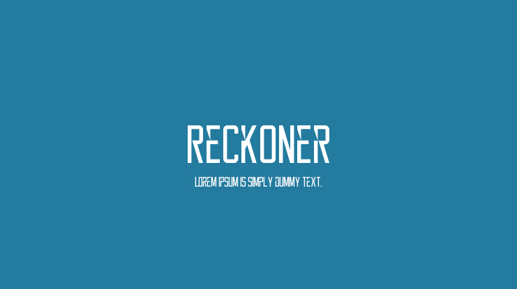 Reckoner Font Family