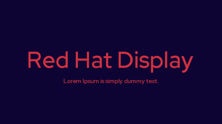 Red Hat Display Font Family