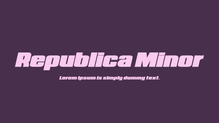 Republica Minor Font Family