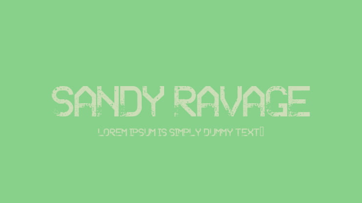Sandy Ravage Font