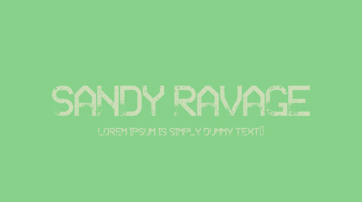 Sandy Ravage Font