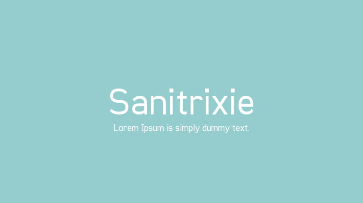 Sanitrixie Font