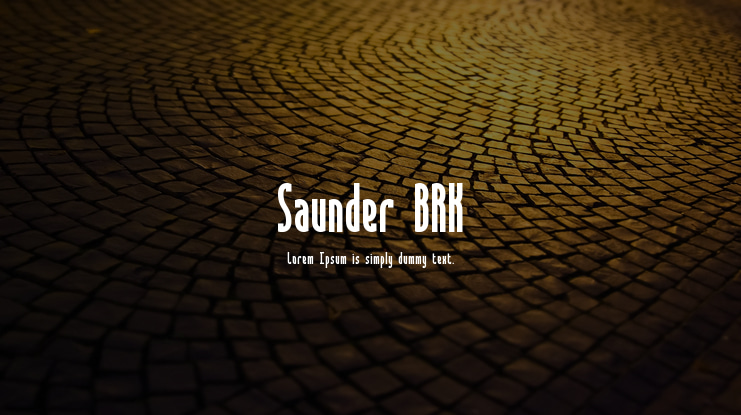 Saunder BRK Font