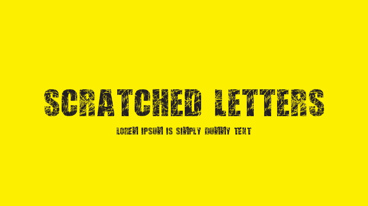 Scratched Letters Font