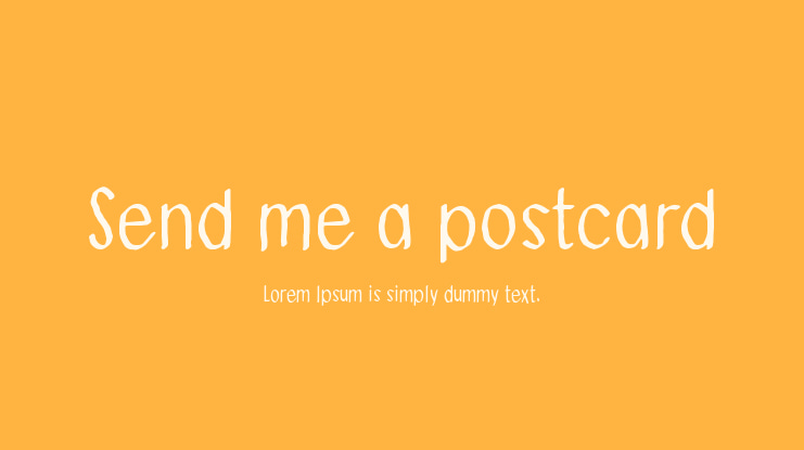 Send me a postcard Font