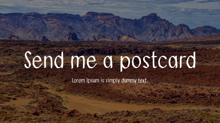 Send me a postcard Font