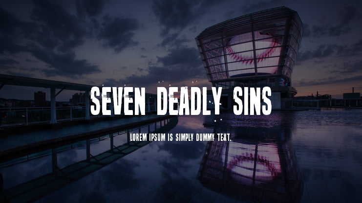 Seven deadly sins Font