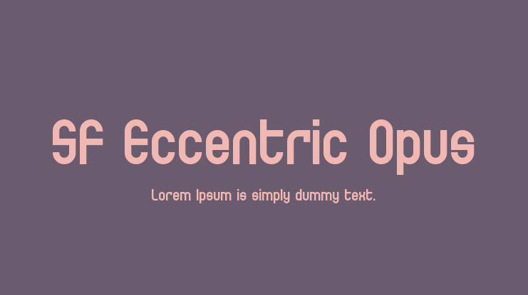 SF Eccentric Opus Font Family