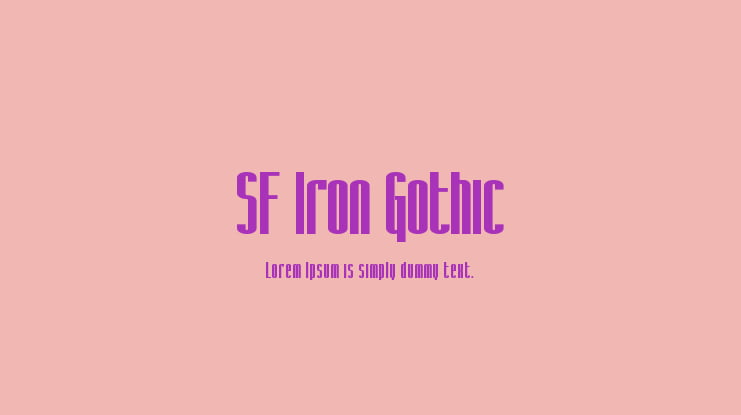 SF Iron Gothic Font Family