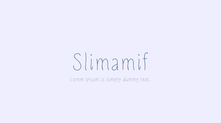 Slimamif Font