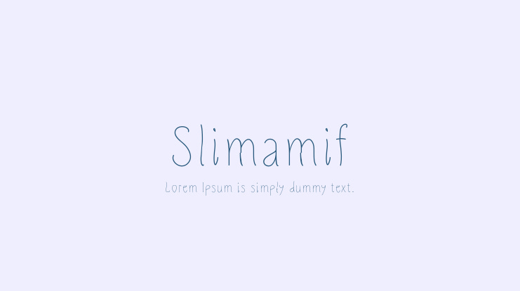 Slimamif Font