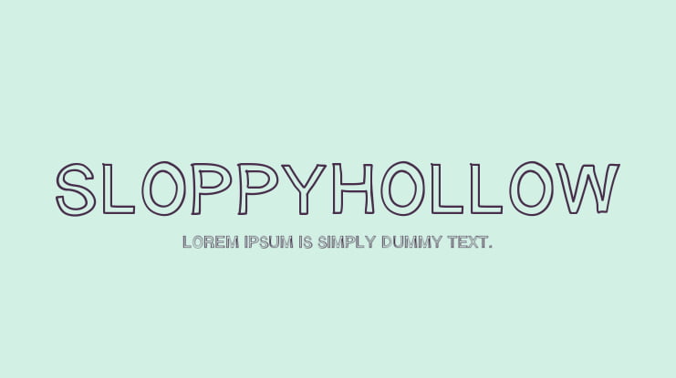 SloppyHollow Font