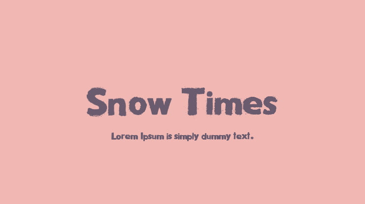 Snow Times Font